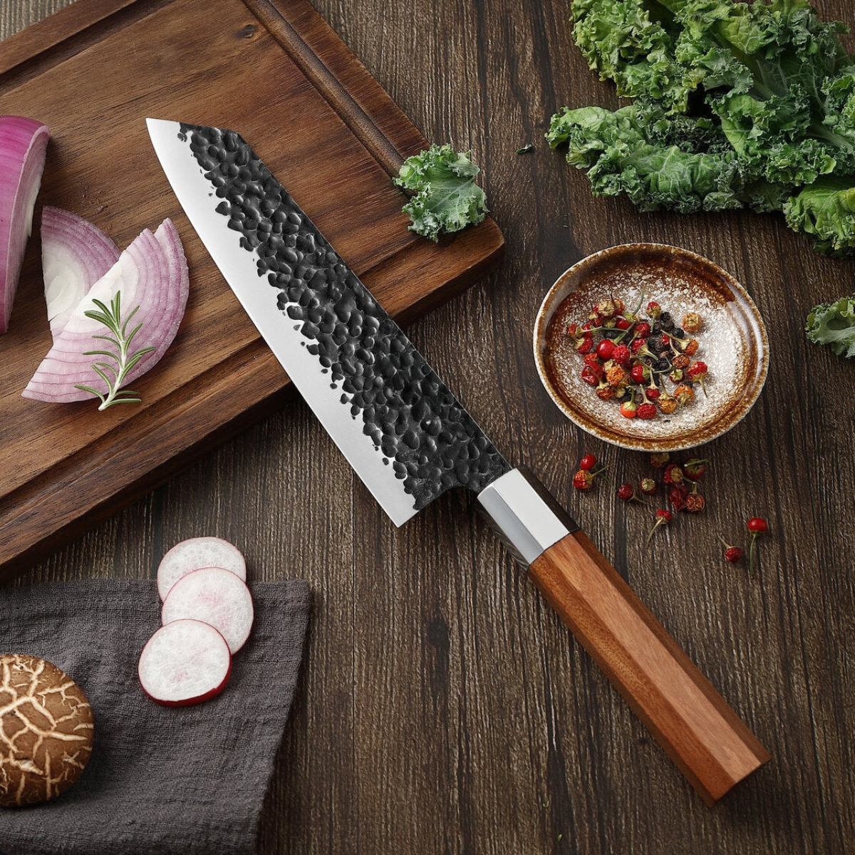 Kiritsuke-kniv i rostfritt stål – 34,5 cm precisionsblad