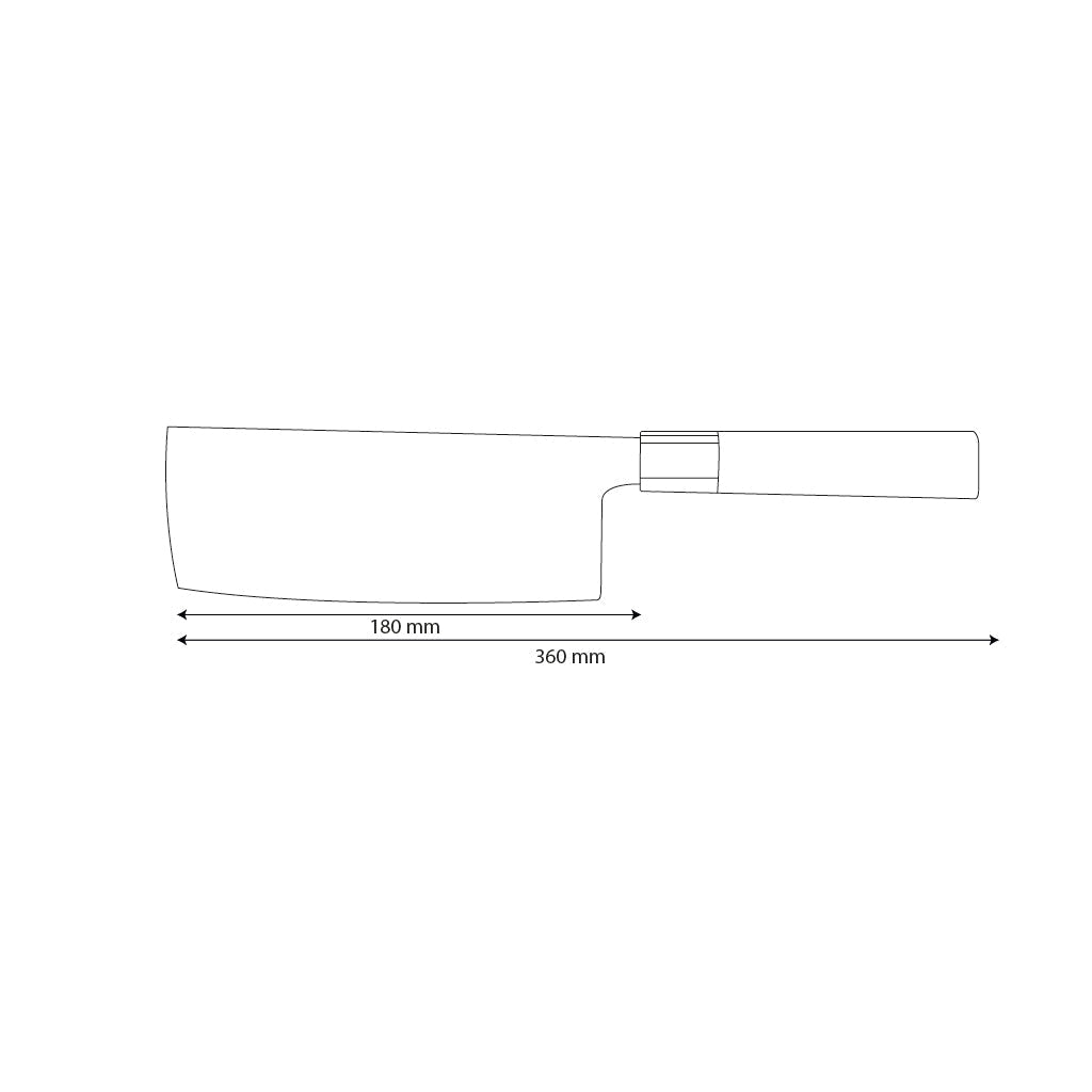 Japansk kockkniv – 18 cm precisionsblad