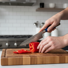 Japansk hamrad Damaskus-kockkniv – 20 cm precisionsblad