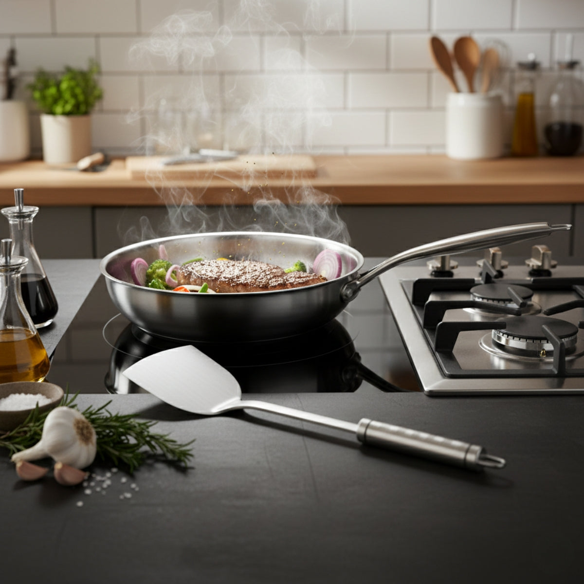 Handhamrad titanpanna och redskapsset