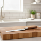 Japansk hamrad kockkniv i rostfritt stål – 18,5 cm precisionsblad