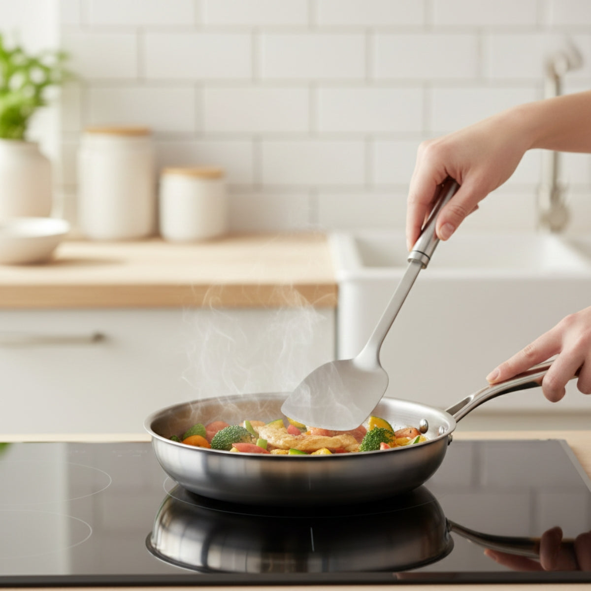 Handhamrad titanpanna och redskapsset