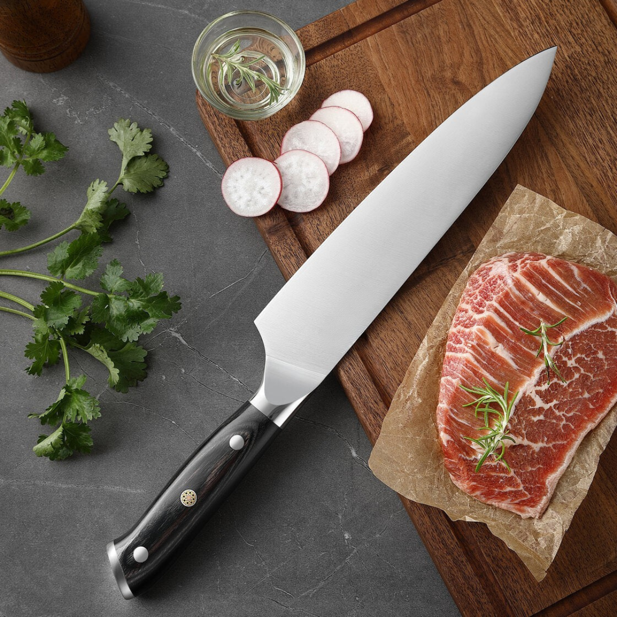 Japansk hamrad kockkniv – 20 cm precisionsblad