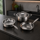 Handhamrat Premium Matlagningsset i Titan med 2 Lock (20, 23 & 25 cm)