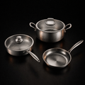 Handhamrat Premium Matlagningsset i Titan med 2 Lock (20, 23 & 25 cm)