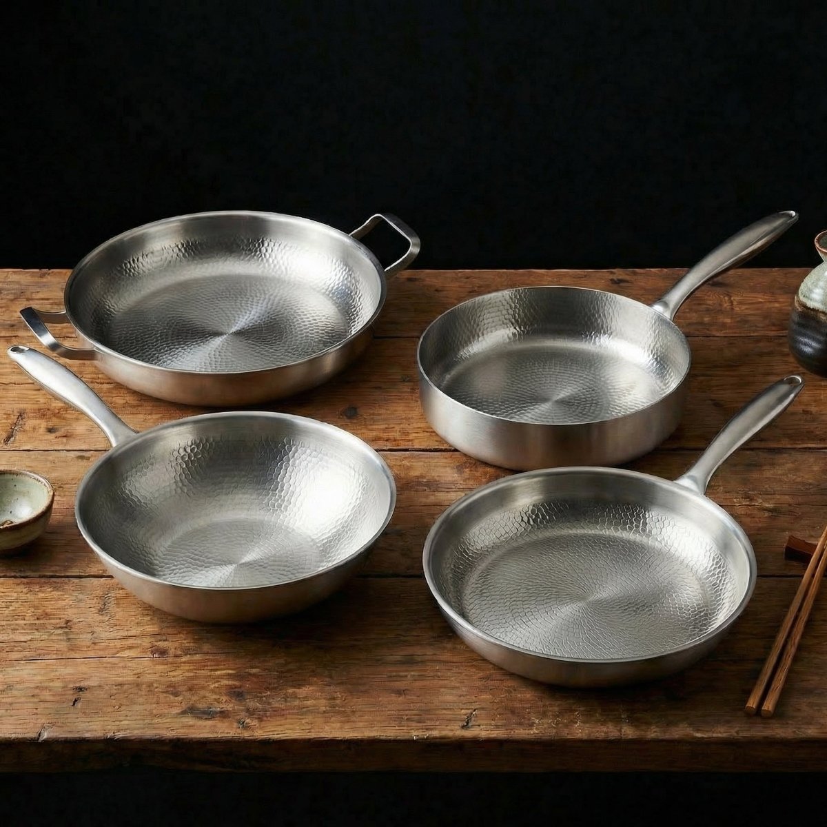 Pannor Hamrat Titan-familjeset: 4 pannor & köksredskap – Okura Cookware SE