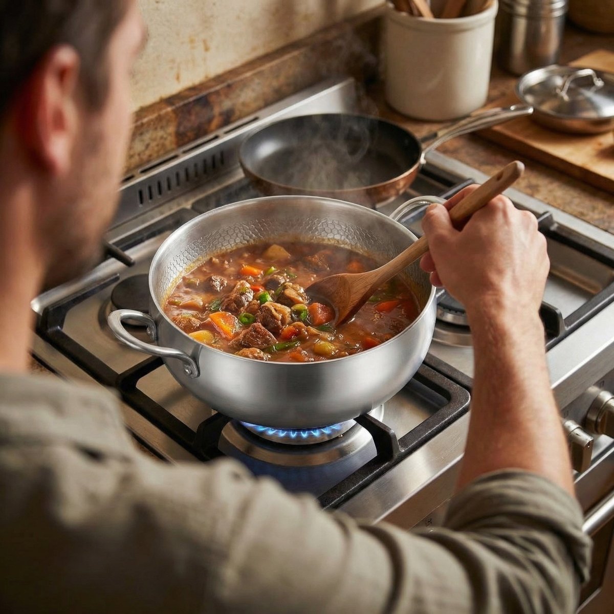 Hamrad djup gryta i titan