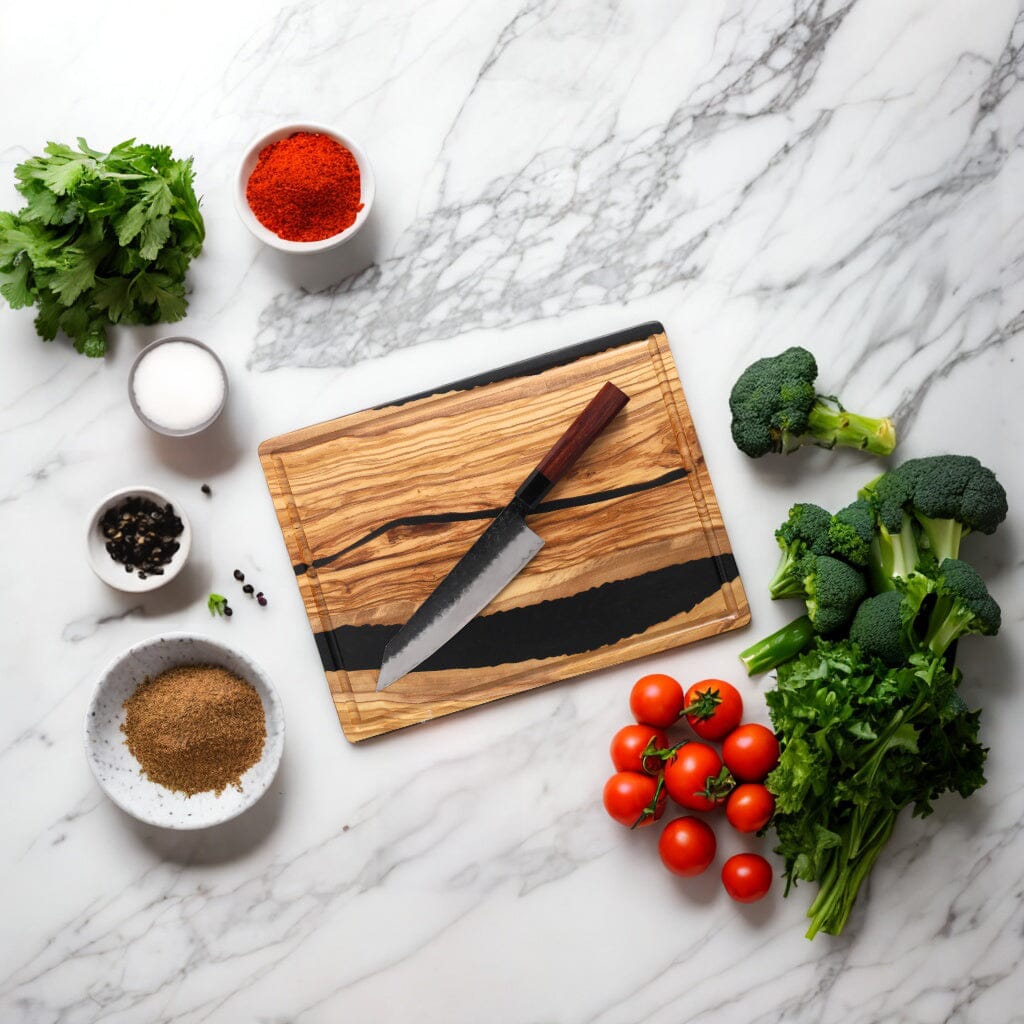 Japansk hamrad kockkniv – 20 cm balanserad profil